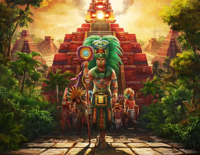 A Maya pyramid in the jungle, from the world of Ahau